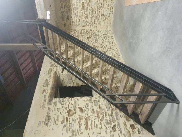 escalier mtal et bois